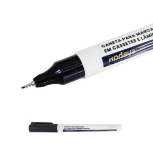 Caneta Resistente a Solvente (ponta fina preta)
