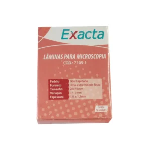 Lâmina Não Lapidada de Ponta Fosca para Amostras Microscópicas