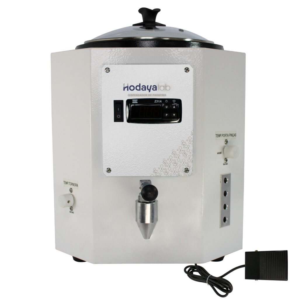 Dispensador de parafina DP25 Hodayalab com pedal para inclusão de amostras